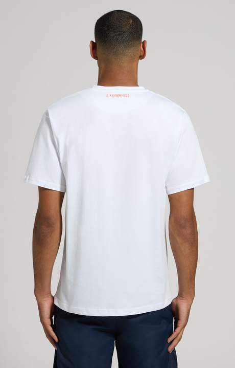 Men's T-shirt with freestyle print, WHITE, hi-res-1