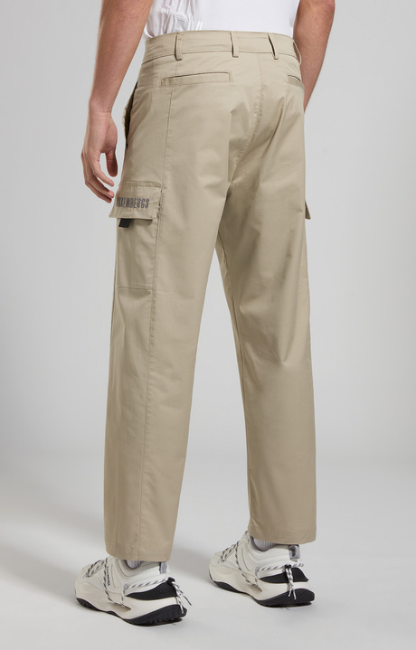 Wide leg men's pants, OLIVE GREY, hi-res-1