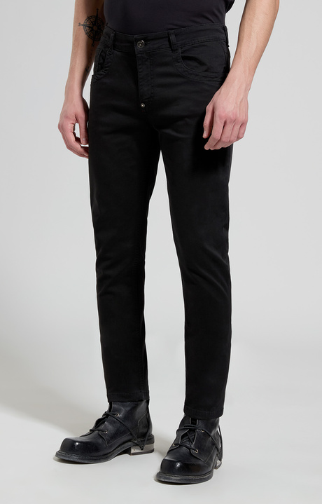 Men's slim fit 5-pocket pants, BLACK, hi-res-1