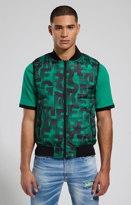 Reversible men's vest, PEPPER GREEN, hi-res-1
