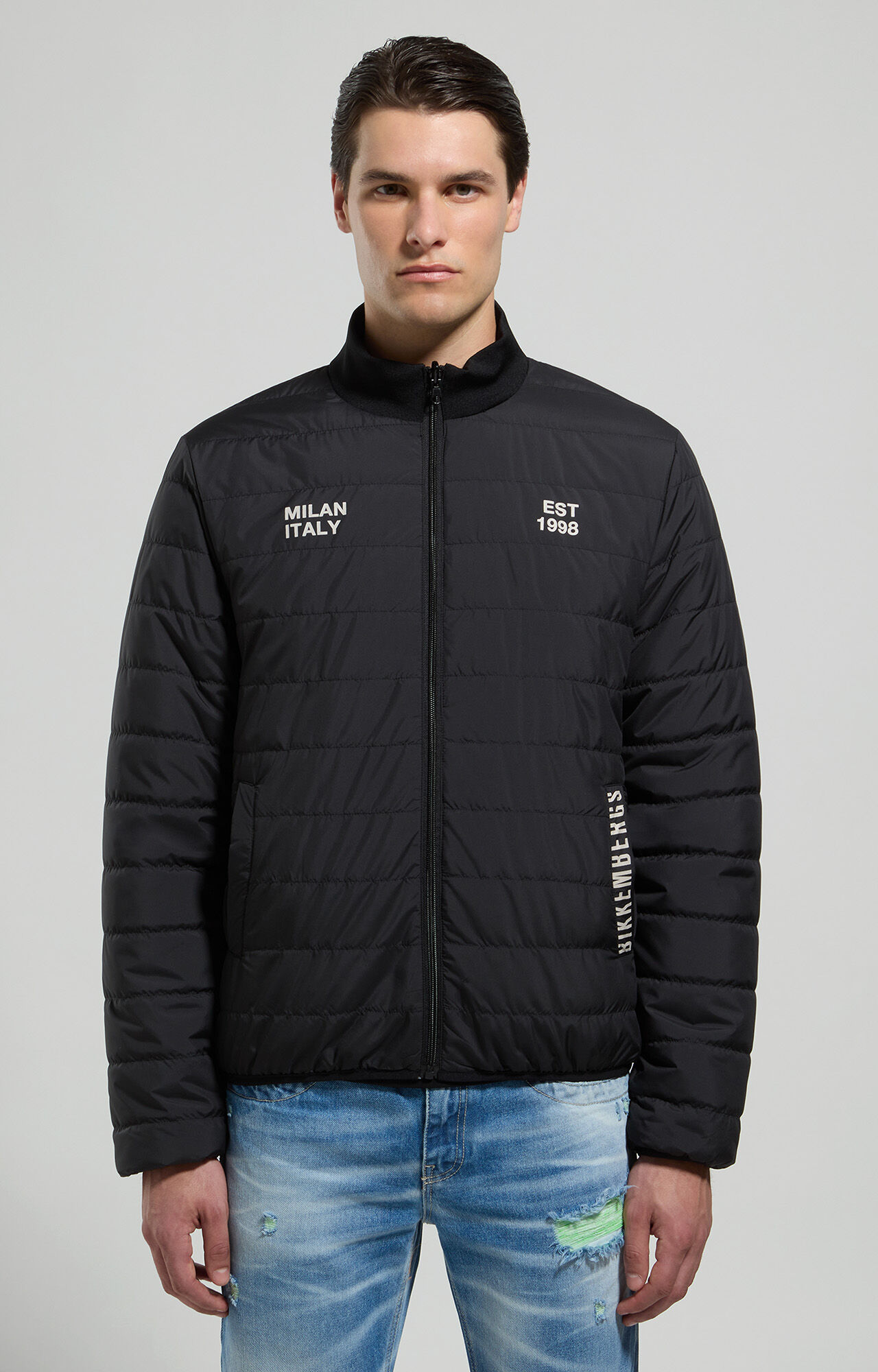 Reversible men's jacket - BLACK | Bikkembergs