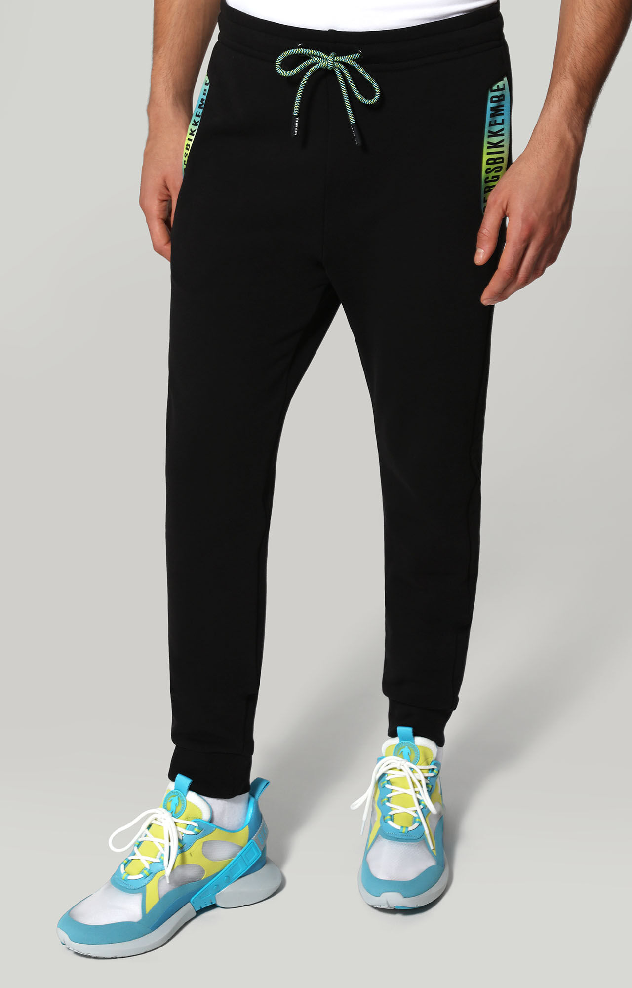 dirk bikkembergs Fleece trousers with tie-dye tape