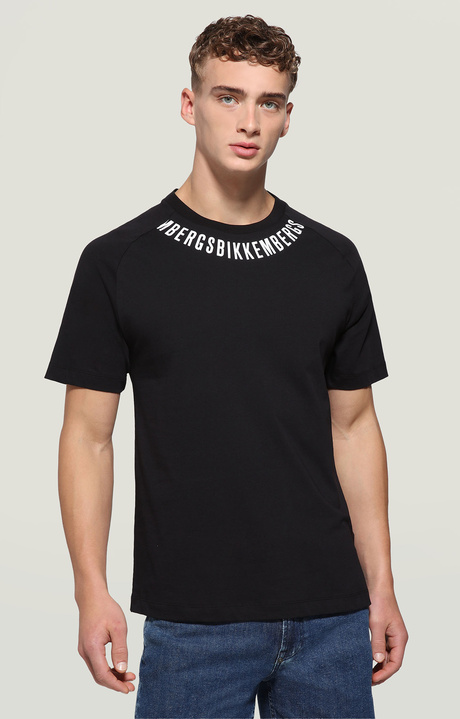 Men's T-shirt with raglan sleeves, BLACK, hi-res-1