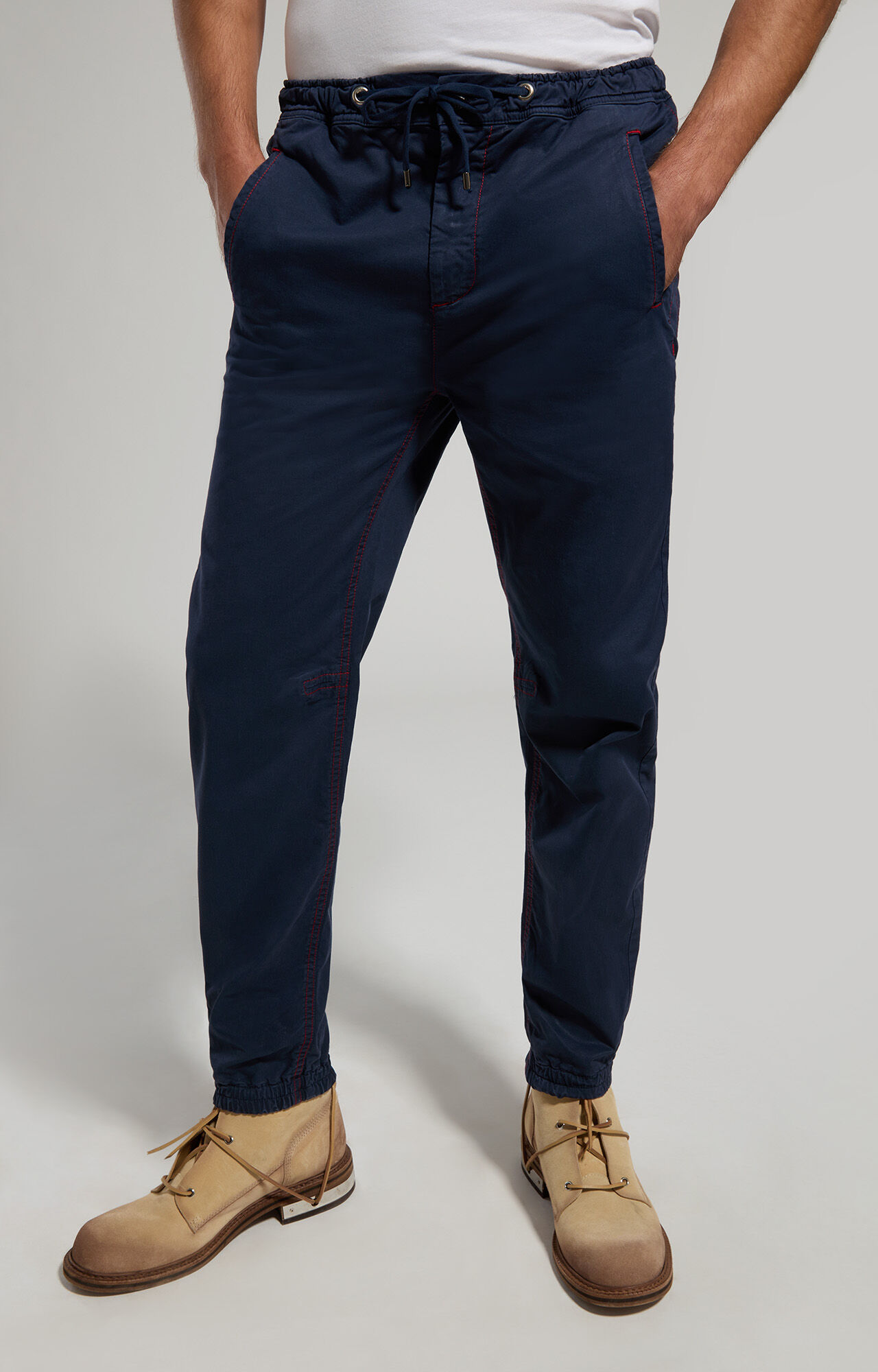 dirk bikkembergs Men's pants with elasticized waist
