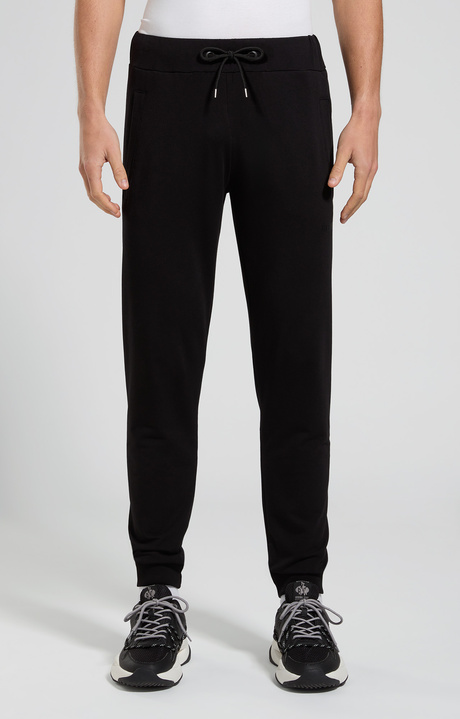 Men's joggers in punto Milano, BLACK, hi-res-1