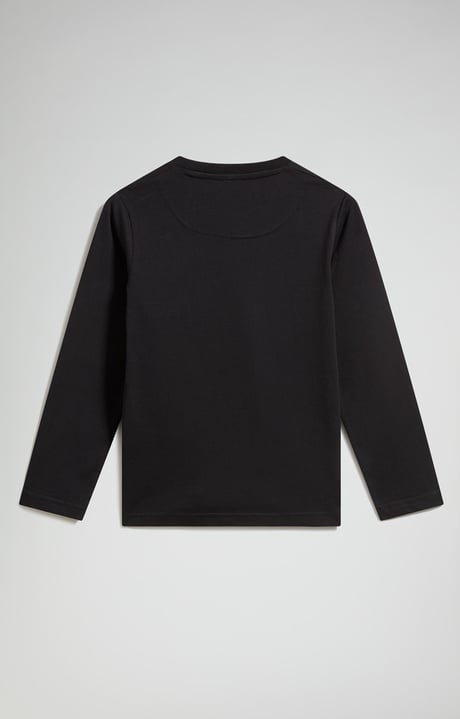 junior's long-sleeve T-shirt with logo, BLACK junior's long-sleeve T-shirt with logo, BLACK, hi-res-1