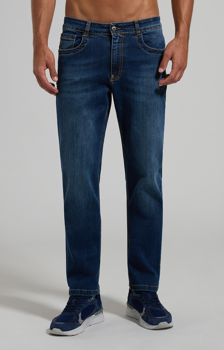 Men's faded jeans, L3 BLUE DENIM, hi-res-1