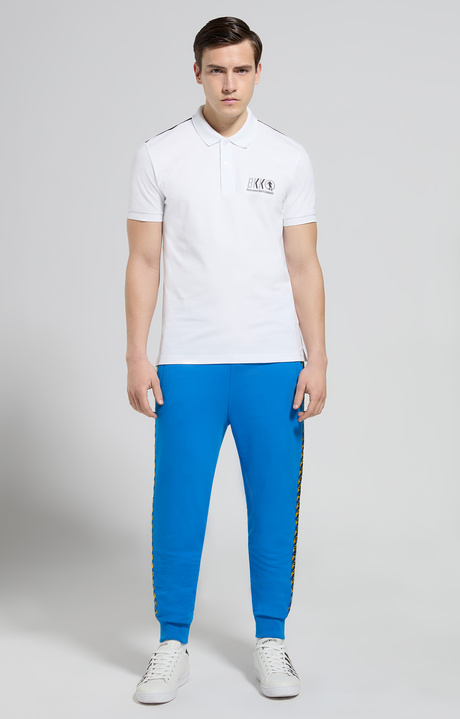 Men's print polo shirt, WHITE, hi-res-1