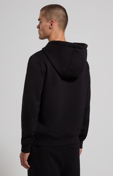 Men's embroidered hoodie, BLACK, hi-res-1