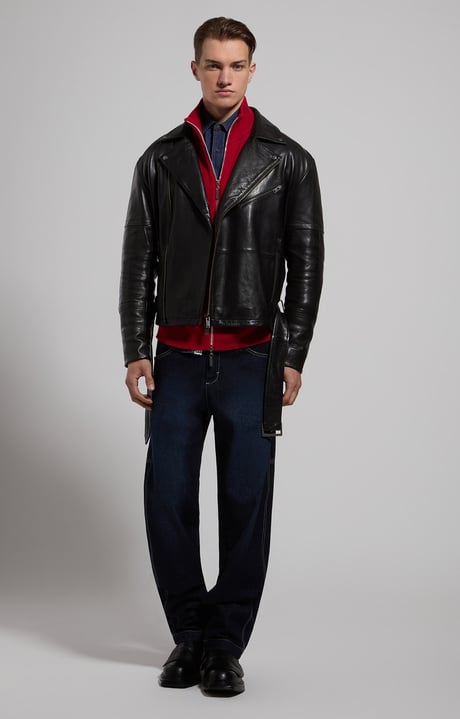 Men's wide-leg jeans, L0S BLUE DARK DENIM, hi-res-1