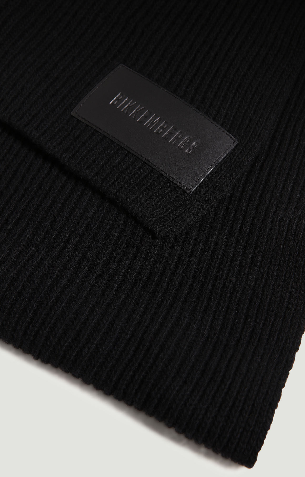 Men's Black scarf with patch 25x180 cm | Bikkembergs