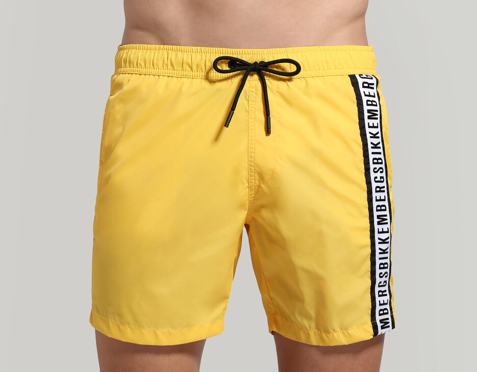 Men's boardshorts with layered detail, YELLOW Men's boardshorts with layered detail, YELLOW, hi-res-1