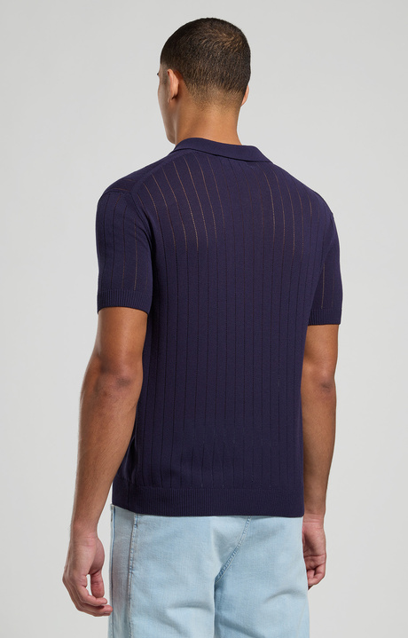 Polo uomo in maglia, MOOD INDIGO, hi-res-1