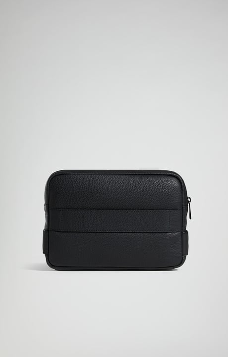 Men's Roy leather pouch, BLACK Men's Roy leather pouch, BLACK, hi-res-1