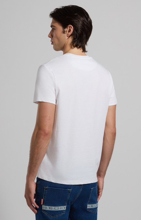 Slim fit embroidered T-shirt for men, WHITE Slim fit embroidered T-shirt for men, WHITE, hi-res-1