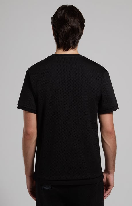 Men’s mesh T-shirt, BLACK Men’s mesh T-shirt, BLACK, hi-res-1