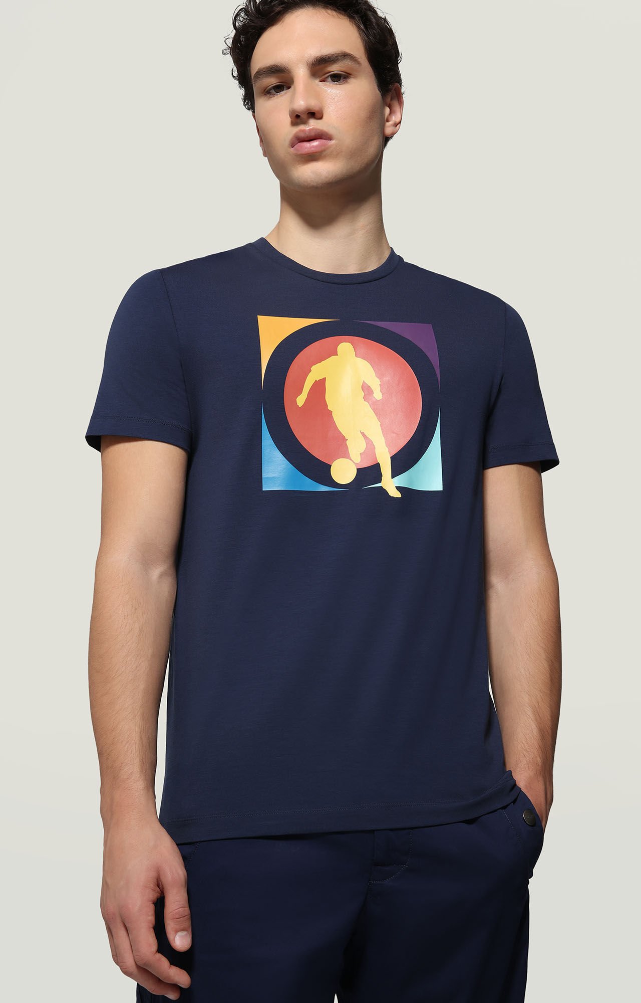 dirk bikkembergs Men's T-shirt with soccer print