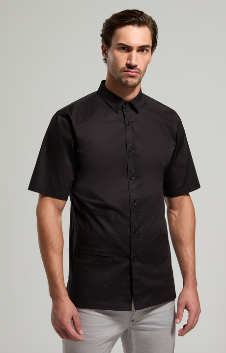 Camicia uomo con tasche, BLACK, hi-res-1