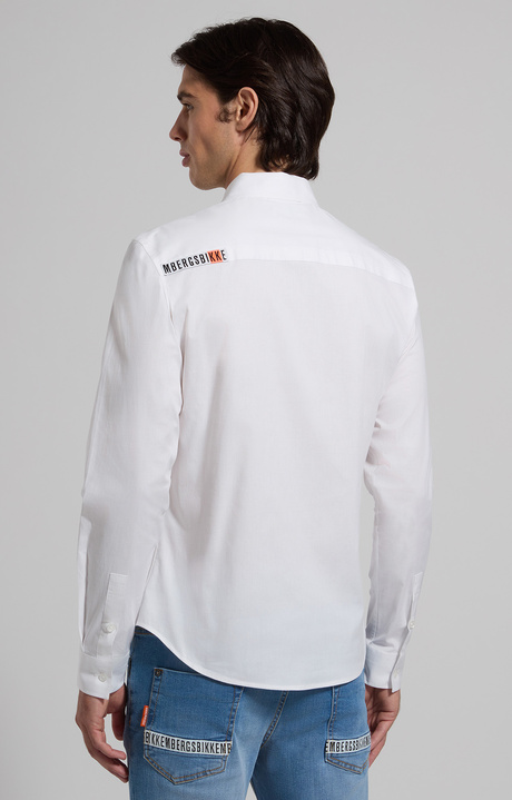 Slim fit men’s shirt, WHITE, hi-res-1