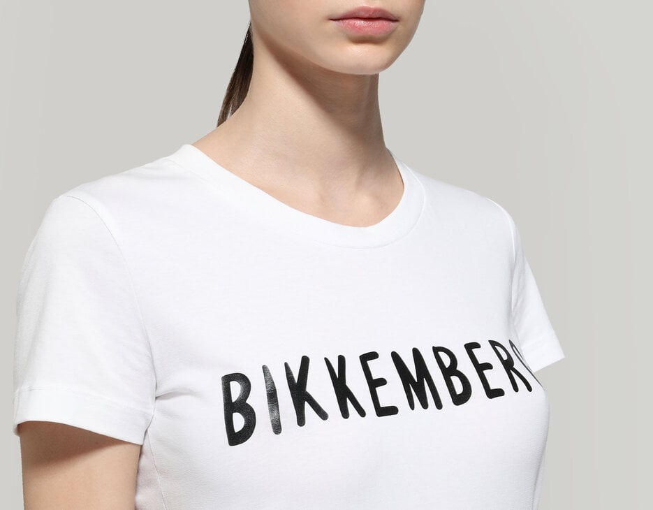 Women's T-shirt with contrast logo, OPTICAL WHITE Women's T-shirt with contrast logo, OPTICAL WHITE, hi-res-1