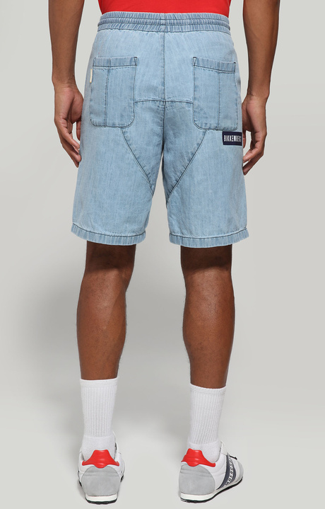 Men's denim shorts, BLUE DENIM, hi-res-1