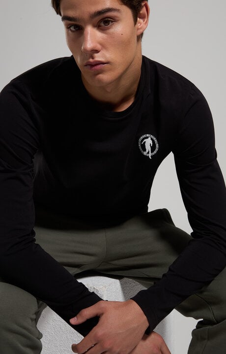 bikkembergs Men's slim fit long sleeve T-shirt