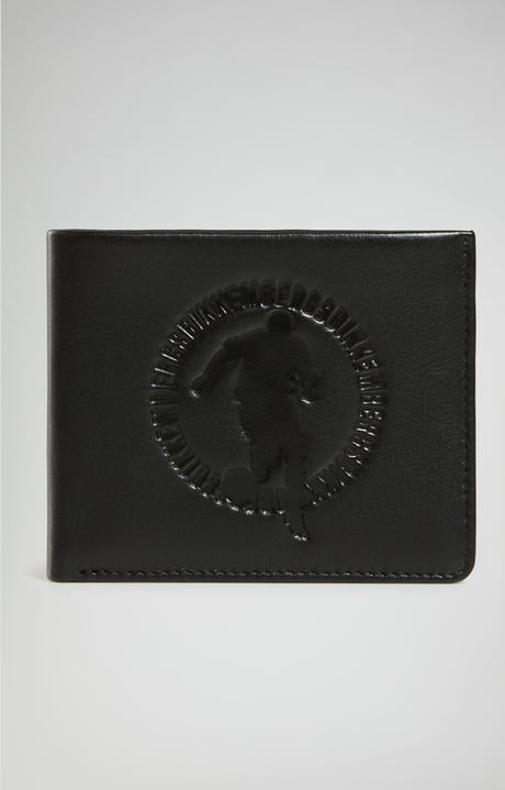 Men's wallet with embossed logo, BLACK Men's wallet with embossed logo, BLACK, hi-res-1