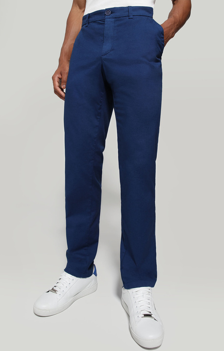 Men's pants with pocket detail, BLUE, hi-res-1