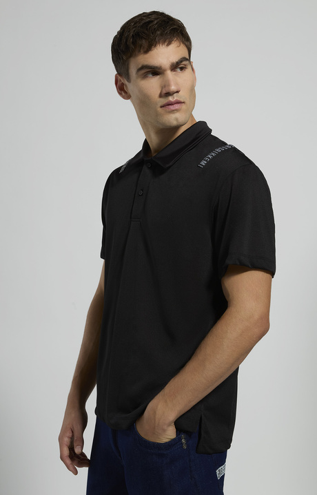 Men's mesh polo, BLACK, hi-res-1