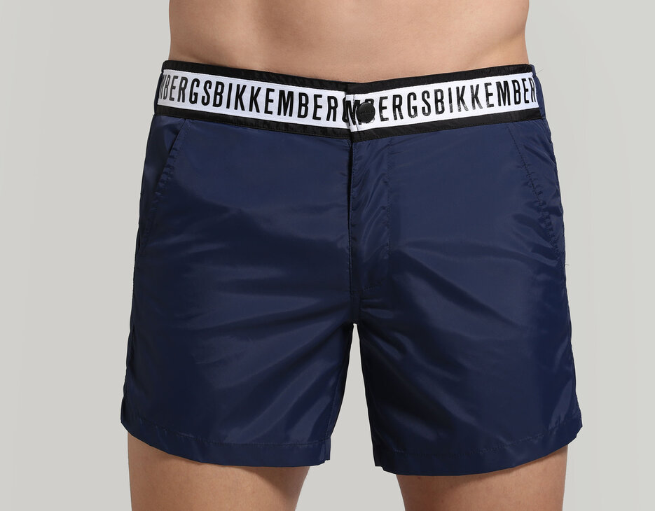Short de bain court taille logo Bikkembergs Blue BKK2MBS01 - Homme Prive