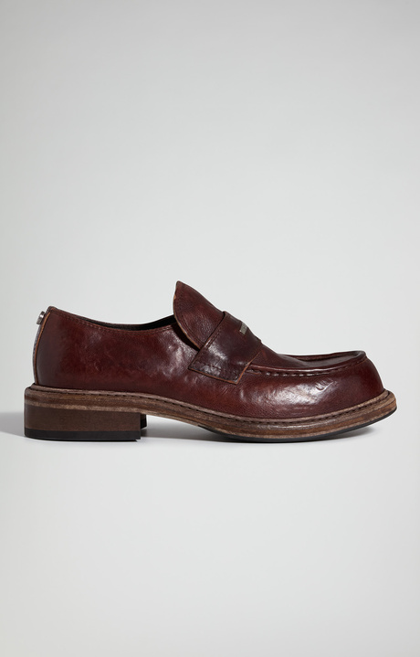 Men's Dirk leather loafers with metal detail, TESTA DI MORO, hi-res-1