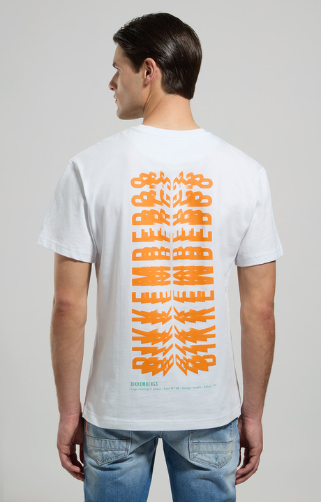 Optical print men's T-shirt, WHITE Optical print men's T-shirt, WHITE, hi-res-1