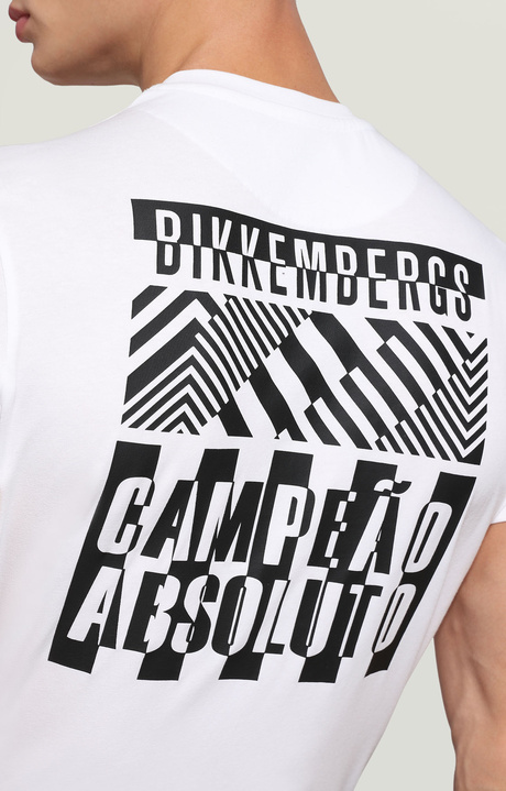Men's T-shirt optical print, OPTICAL WHITE, hi-res-1