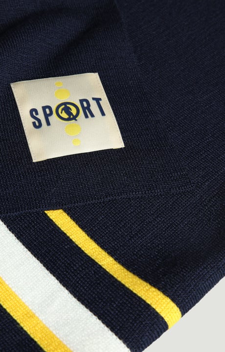 Scarf with patch 35x180 cm, NAVY Scarf with patch 35x180 cm, NAVY, hi-res-1