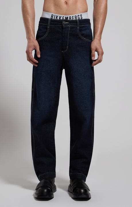 Men's wide-leg jeans, L0S BLUE DARK DENIM, hi-res-1