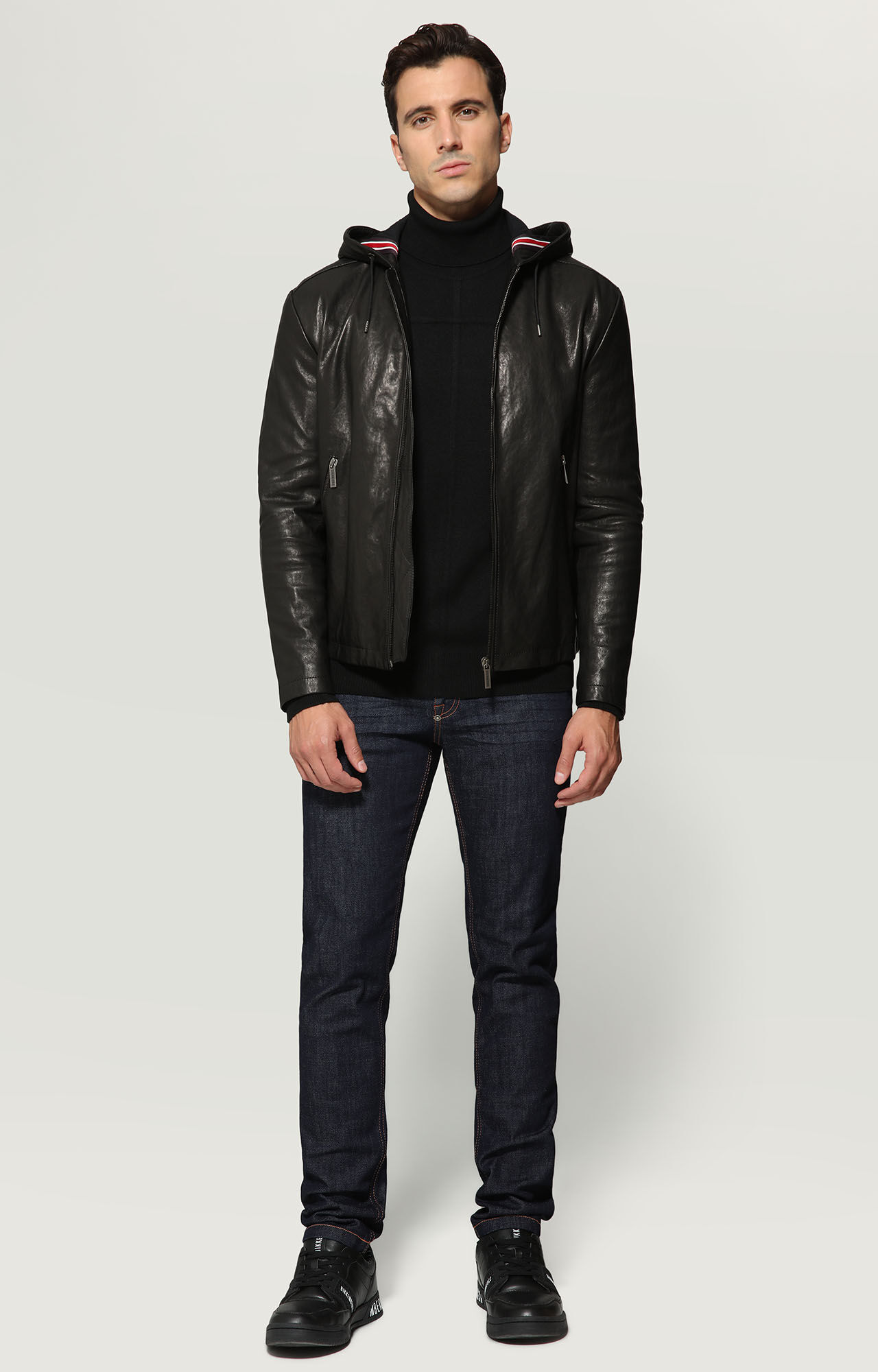 bikkembergs leather jacket