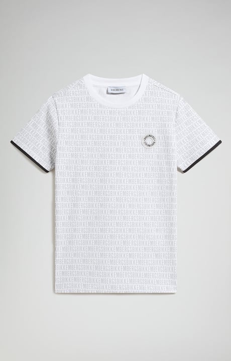 Junior's T-shirt with print and logo, WHITE Junior's T-shirt with print and logo, WHITE, hi-res-1