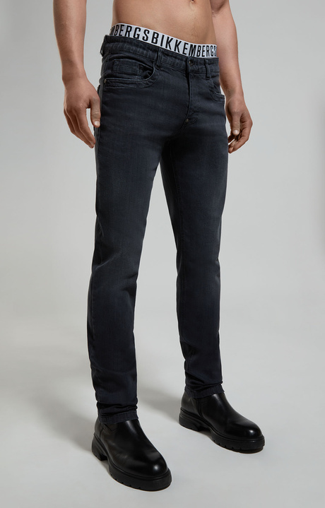 Slim fit men's jeans, BLACK, hi-res-1