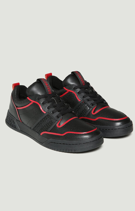 bikkembergs Black Scoby men's leather basketball sneakers