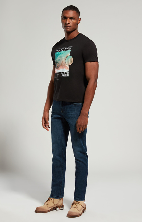 Men's print T-shirt, BLACK, hi-res-1