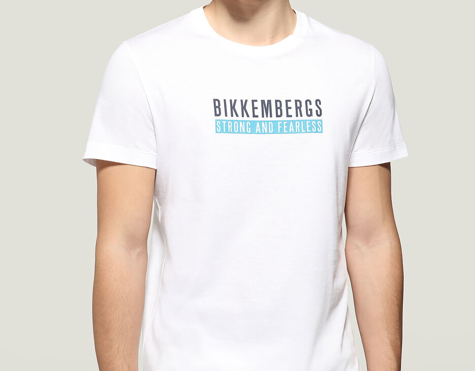 Men's T-shirt front/back print, OPTICAL WHITE Men's T-shirt front/back print, OPTICAL WHITE, hi-res-1