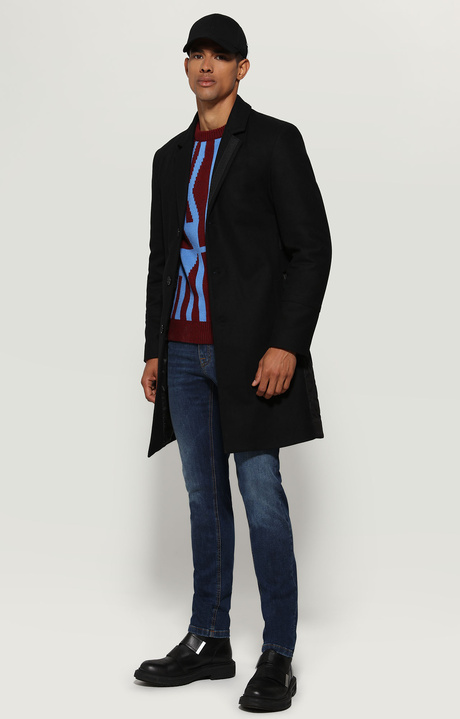 Men's slim fit jeans printed on back, BLUE DENIM, hi-res-1