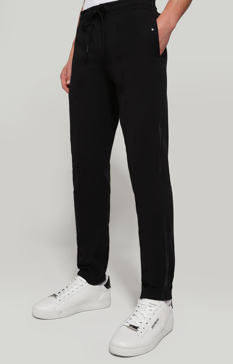 Men's fleece joggers, BLACK, hi-res-1