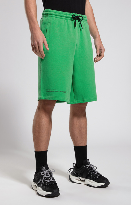 Men's fleece shorts, CLASSIC GREEN, hi-res-1