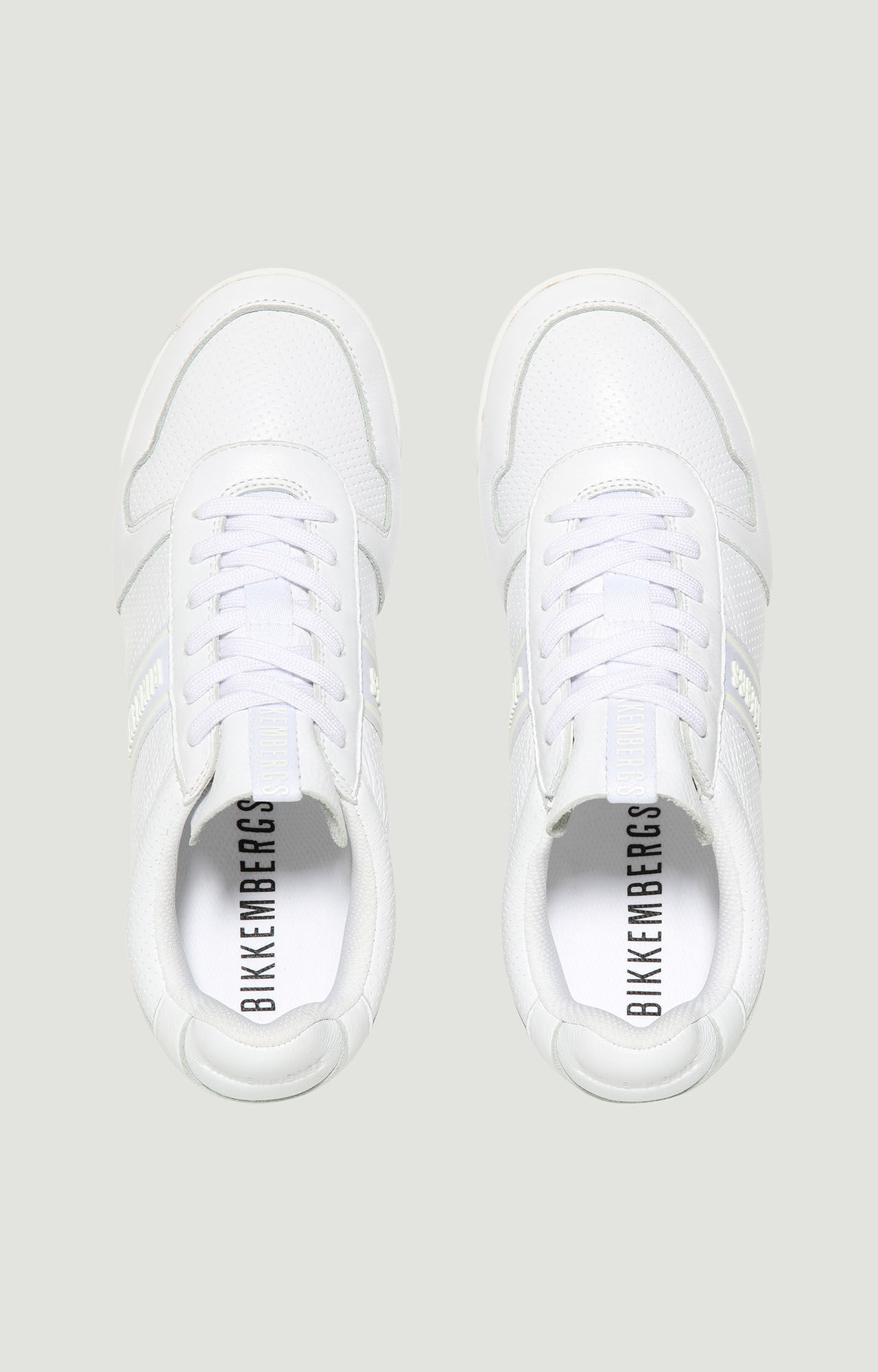 Enricus men's white sneakers in perforated leather | Bikkembergs