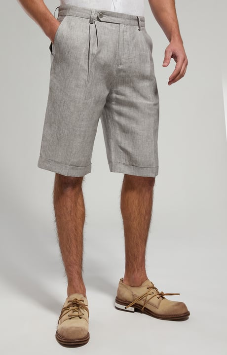 Men's bermuda shorts, GREY, hi-res-1