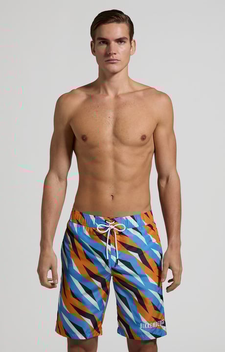Men's optical boardshorts, ORANGE Men's optical boardshorts, ORANGE, hi-res-1