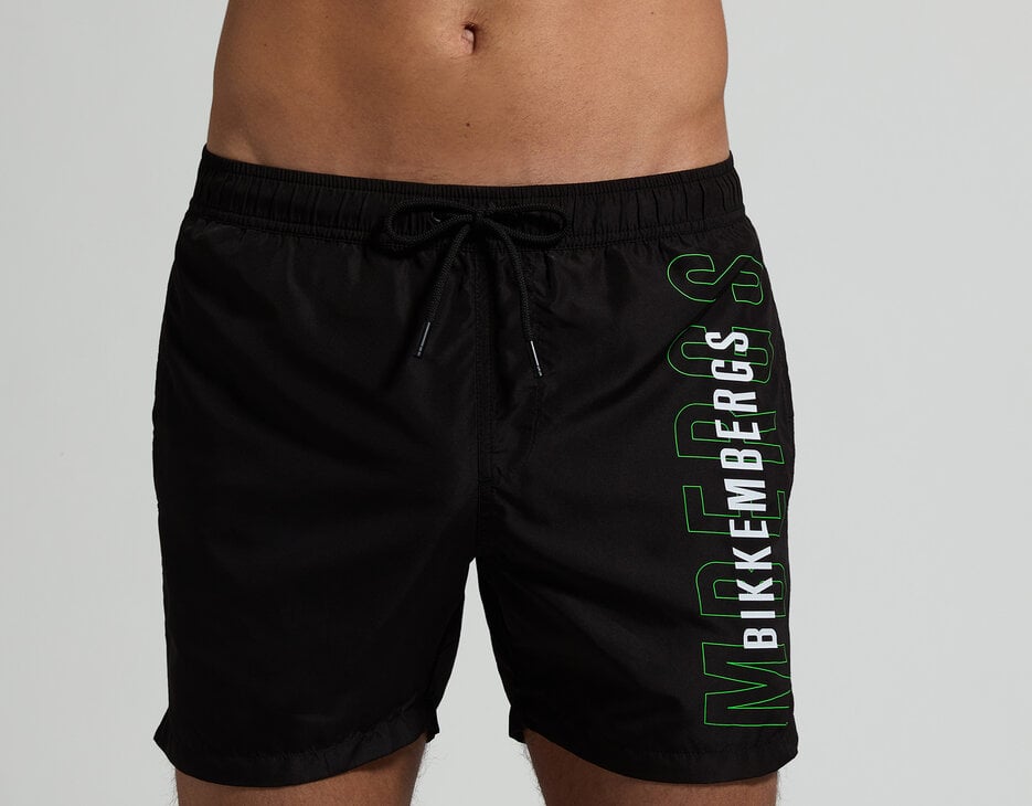 Men's logo print boardshorts, BLACK Men's logo print boardshorts, BLACK, hi-res-1