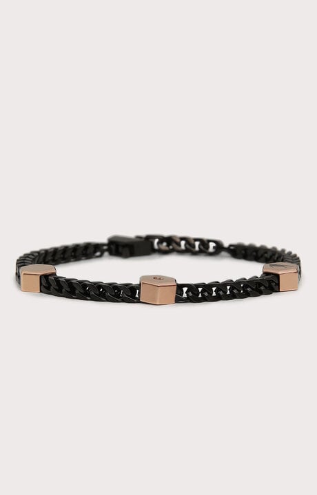 bikkembergs Men's Black bracelet with diamonds