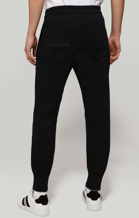 Men's fleece sweatpants, BLACK, hi-res-1